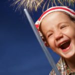 Child Smile Fireworks